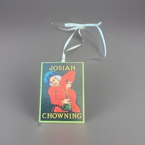 Colonial Williamsburg Josiah Chowning Tavern Sign Woodcraft Ornament 2.5x 3.25"